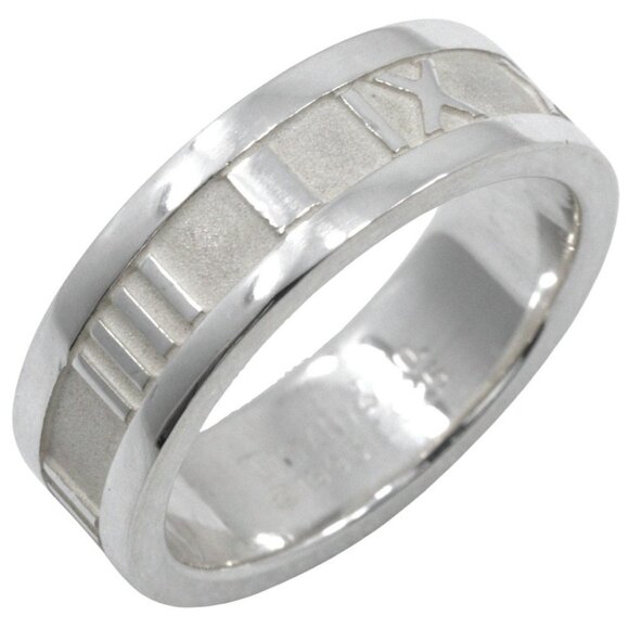 TIFFANY&Co. Atlas Ring Silver925 #6.4(US Size) 5.9g Women - Picture 1 of 6